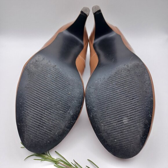 Jessica Patent Tan Pumps - Picture 9 of 10